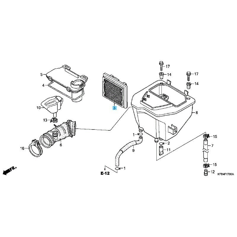 HONDA CRF230L 08-09 CRF230M 2009 Genuine Air Cleaner Element 17211-KFB-000 OEM