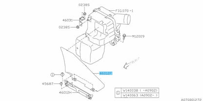 SUBARU FORESTER SH5 SH9 2009-2013 Genuine Air Intake Duct 46012SC000 OEM