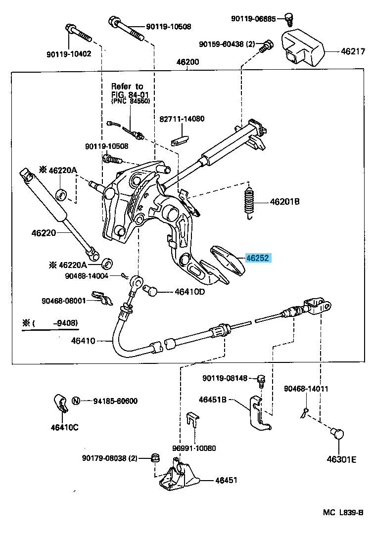 TOYOTA CAMRY 92-96 MCV10 VCV10 Genuine Parking Brake Pedal Pad 46252-20010 OEM