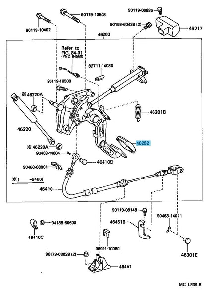 TOYOTA CAMRY 92-96 MCV10 VCV10 Genuine Parking Brake Pedal Pad 46252-20010 OEM