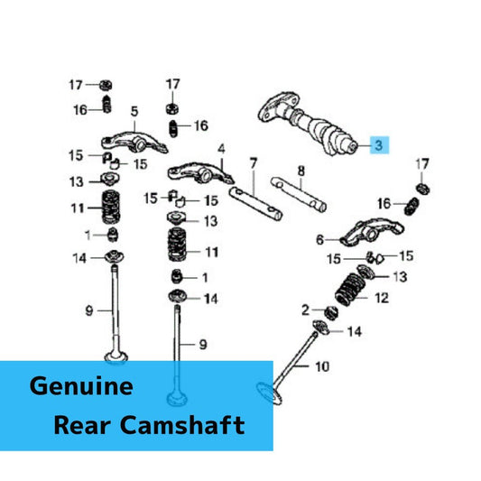 HONDA VT750RS SHADOW RS '10-13 Genuine Rear Camshaft 14120-MEG-000 OEM