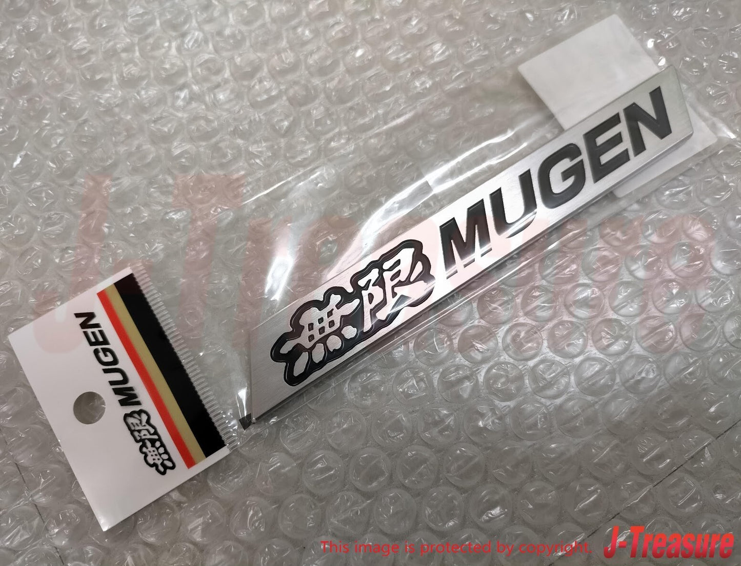 MUGEN Metal Emblem Large for HONDA Universal Silver/Black 90000-YZ8-H607 OEM