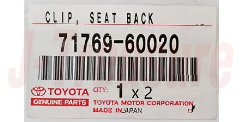 TOYOTA HIGHLANDER MCU20 01-04 Genuine Fr/Seat Back Board Clip 71769-60020 x2 Set