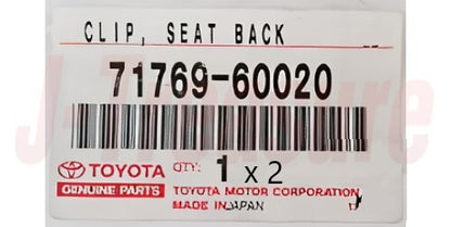 TOYOTA HIGHLANDER MCU20 01-04 Genuine Fr/Seat Back Board Clip 71769-60020 x2 Set