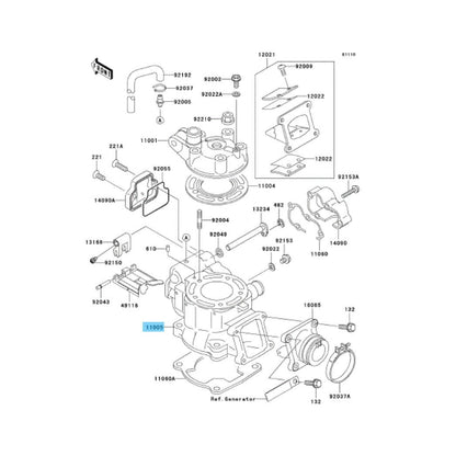 KAWASAKI KX85 2006-2012 Genuine Engine Cylinder 11005-0052 OEM