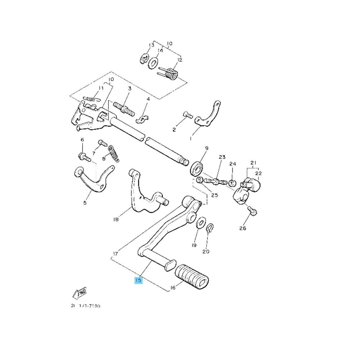 YAMAHA V-MAX V-MAX12 85-86 88-07 Genuine Shift Pedal Assy 1FK-18110-00-00 OEM