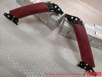 NISSAN R35 GT-R Black Edition Genuine Red Leather Door Pull Handle RH & LH Set