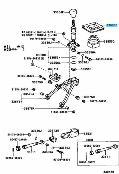 TOYOTA SUPRA JZA80 MK4 93-98 Genuine Shift & Select Lever Boot 33555-14110 OEM