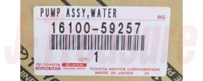 TOYOTA HIACE KD2H## TRH2## LH2## Genuine WATER PUMP Assembly 16100-59257 OEM