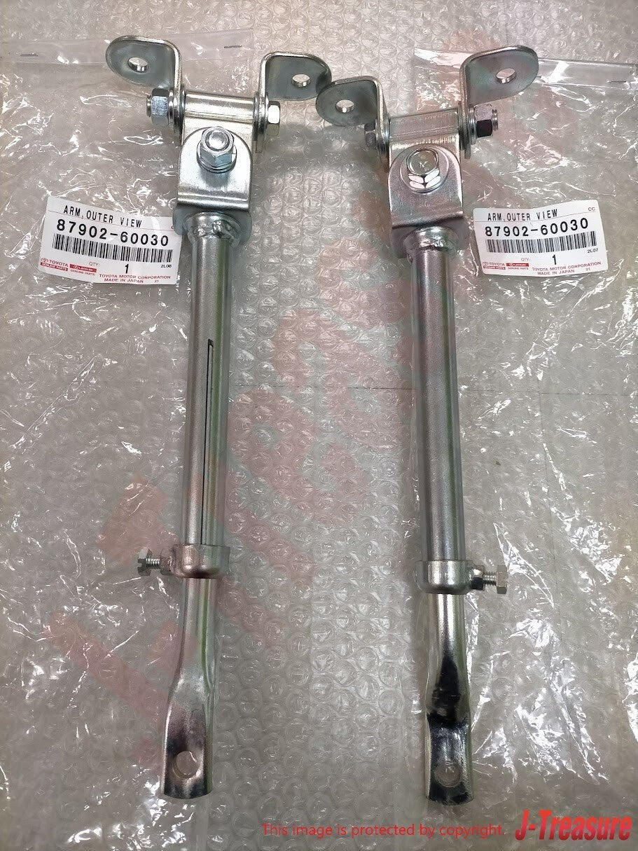 TOYOTA LAND CRUISER BJ40 BJ42 FJ40 FJ45 58-76 Genuine Mirror Arm RH & LH Set OEM