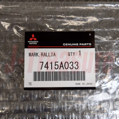 MITSUBISHI LANCER CY4A 2005 Genuine Rear Ralliart Mark Emblem 7415A033 OEM