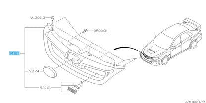 SUBARU IMPREZA WRX STI GVB GRB 11-14 Genuine Front Grille Assy 91121FG080 OEM