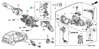 HONDA CR-V RE3 07-11 Genuine Immobilizer & Transmitter Blank Key 35111-SWA-306