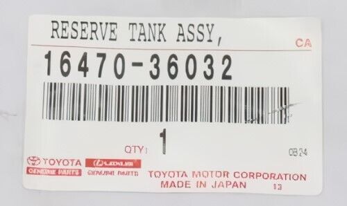 TOYOTA LEXUS IS350 ASE30 15-22 Genuine Radiator Reserve Tank 16470-36032 OEM