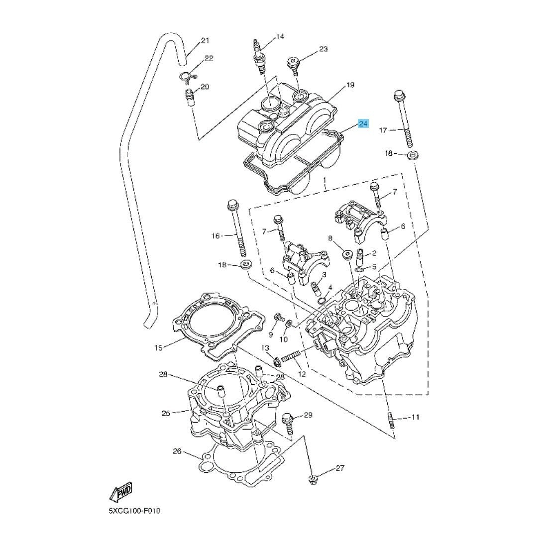 YAMAHA YZ250F '01-13 WR250F '01-09 '11-13 Genuine Head Cover 1 Gasket OEM