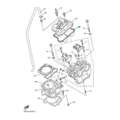YAMAHA YZ250F '01-13 WR250F '01-09 '11-13 Genuine Head Cover 1 Gasket OEM