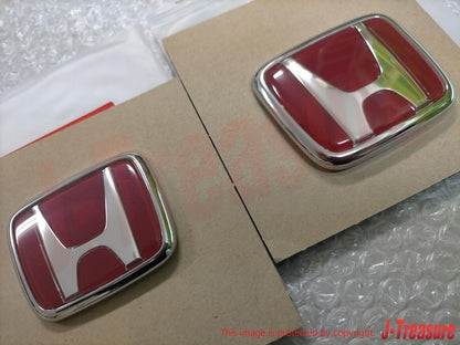 HONDA CIVIC TYPE-R EK9 96-98 Genuine Early Model Red Emblem Front & Rear Set OEM