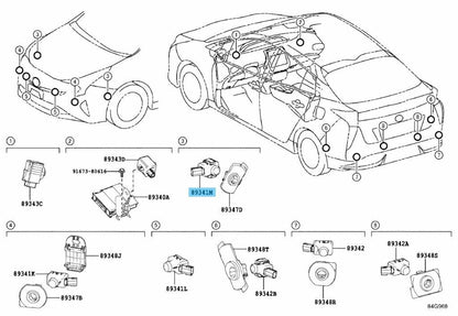 TOYOTA PRIUS ZVW5# 16-21 Genuine Front Side Ultrasonic Sensor 89341-58070-A0 OEM