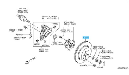 NISSAN MURANO #Z50 #Z51 2003-2014 Genuine Rear Disc Brake Rotor 43206-CA000 OEM