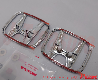 HONDA S2000 AP2 2004-2009 Genuine F/R Center "H" Emblem & Push 4mm Nut Set OEM