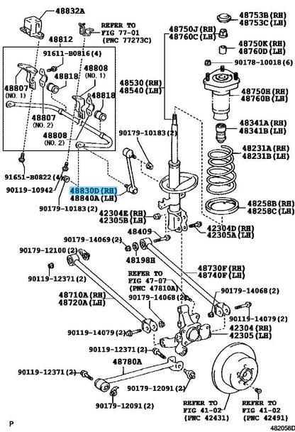 TOYOTA LEXUS Genuine Sway Bar Stabilizer Link Rear Suspension Set 4883048010 OEM