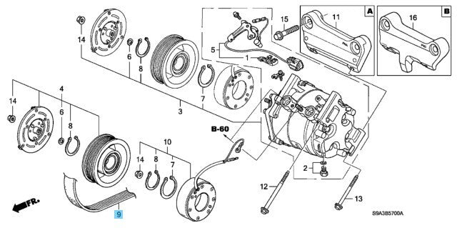 HONDA CR-V RD4 RD5 RD6 RD7 2002-2006 Genuine Alternator Belt 31110-RLF-003 OEM