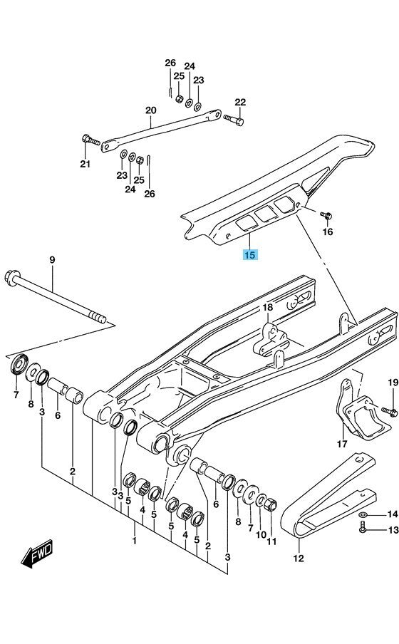 SUZUKI DR200SE 1996-2009 2013 Genuine Chain Case 61311-01A03 OEM