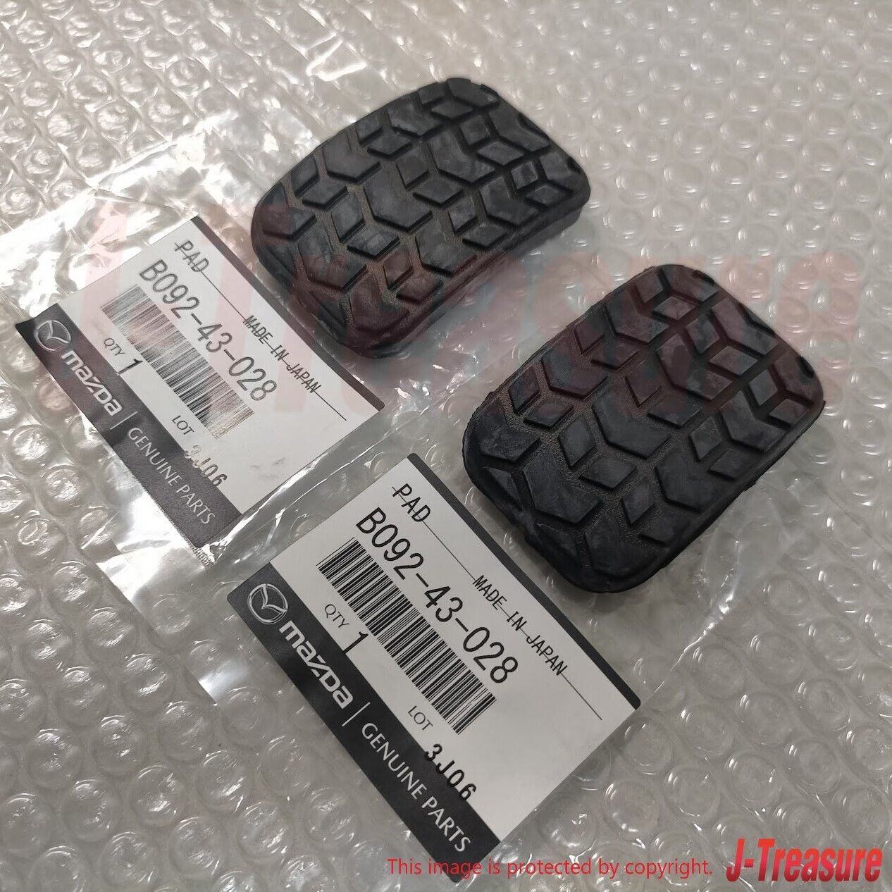 MAZDA MX-5 MIATA NA NB Genuine Brake Pedal & Clutch Pedal Pad B092-43-028 x2 Set