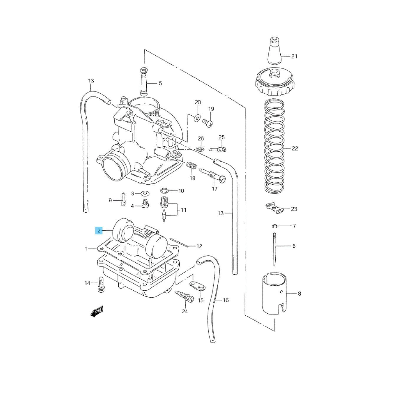 SUZUKI DS80 1996-2000 Genuine Carburetor Float 13250-04700 OEM