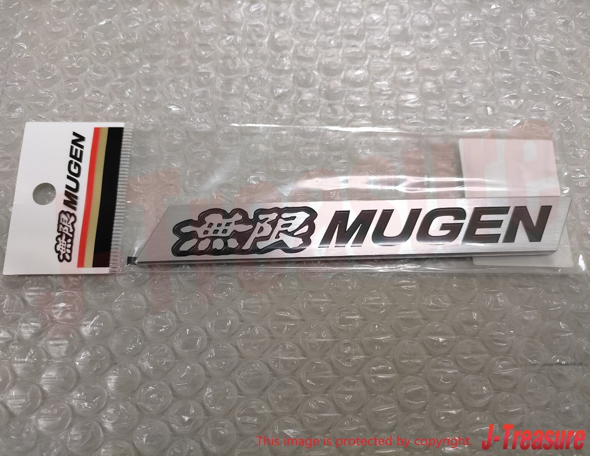MUGEN Metal Emblem Large for HONDA Universal Silver/Black 90000-YZ8-H607 OEM