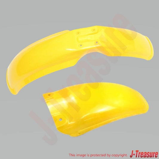 YAMAHA YZ250 1982-1984 Genuine Front & Rear Fender Yellow Set OEM