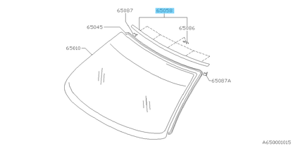 SUBARU IMPREZA GC# GF# 93-01 Genuine Front Window Upper Molding 65023FA000 OEM