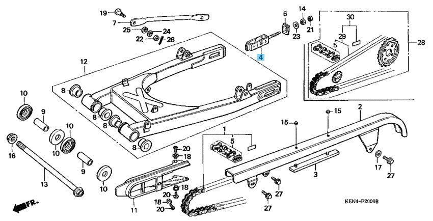 HONDA REBEL CMX250C 85-87 96-97 99-09 12-14 Genuine Chain Adjuster x2 Set OEM