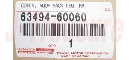 TOYOTA LAND CRUISER UZJ100 02-07 Genuine Roof Rack Leg Cover Rear RH & LH Set