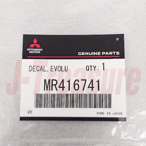 MITSUBISHI EVO5 CP9A Genuine "EVOLUTION V" Side Door Decal Silver Yellow Set OEM