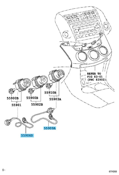 TOYOTA RAV4 ASA3# 06-18 Genuine Heater & Airmix Damper Control Cable Set OME