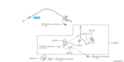 NISSAN SKYLINE R33 R34 GT-R Genuine Accelerator Wire Assy 18201-24U03 OEM