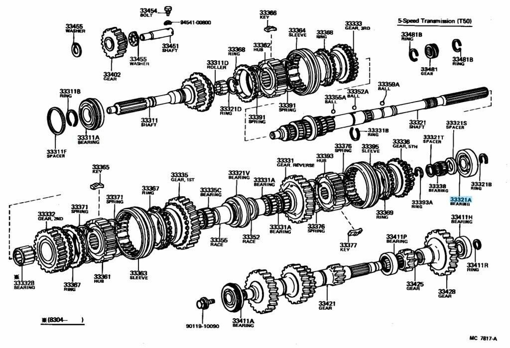 TOYOTA LEVIN TRUENO AE86 T50 Transmission Genuine Output Shaft Bearing OEM Parts