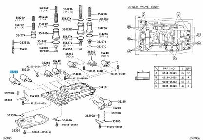 TOYOTA LEXUS Automatic Transmission Pressure Control Solenoid 35290-34010 OEM