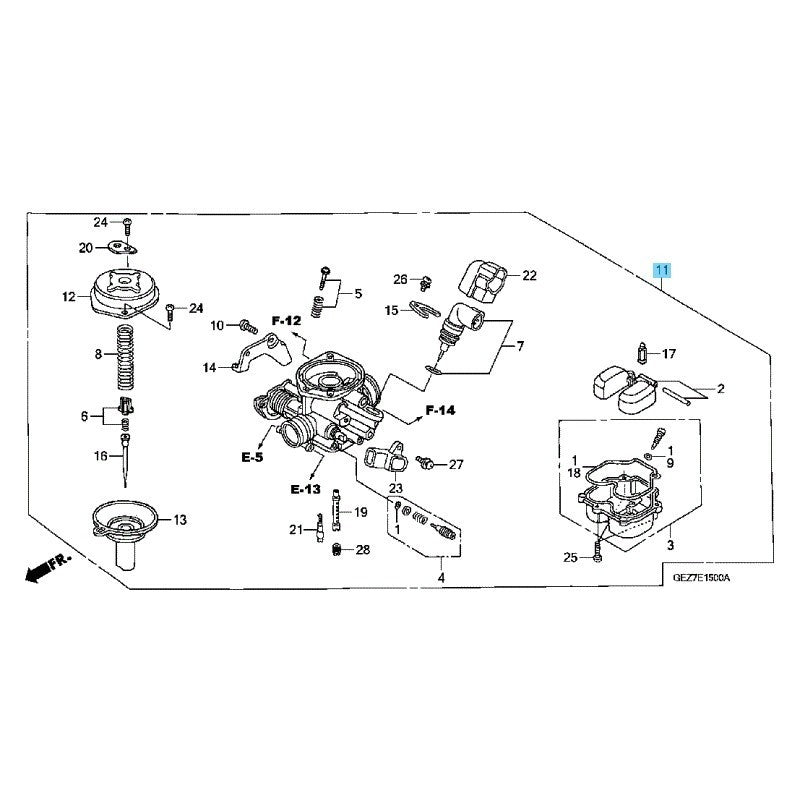 HONDA RUCKUS NPS50 '08-09 '11-20 '22-23 Genuine Carburetor Assy 16100-GGA-672