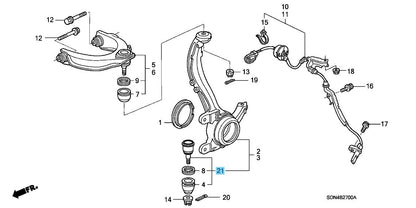 HONDA ACCORD 2003-2007 Genuine Front Lower Ball Joint 51220-SDA-305 x2 Set OEM
