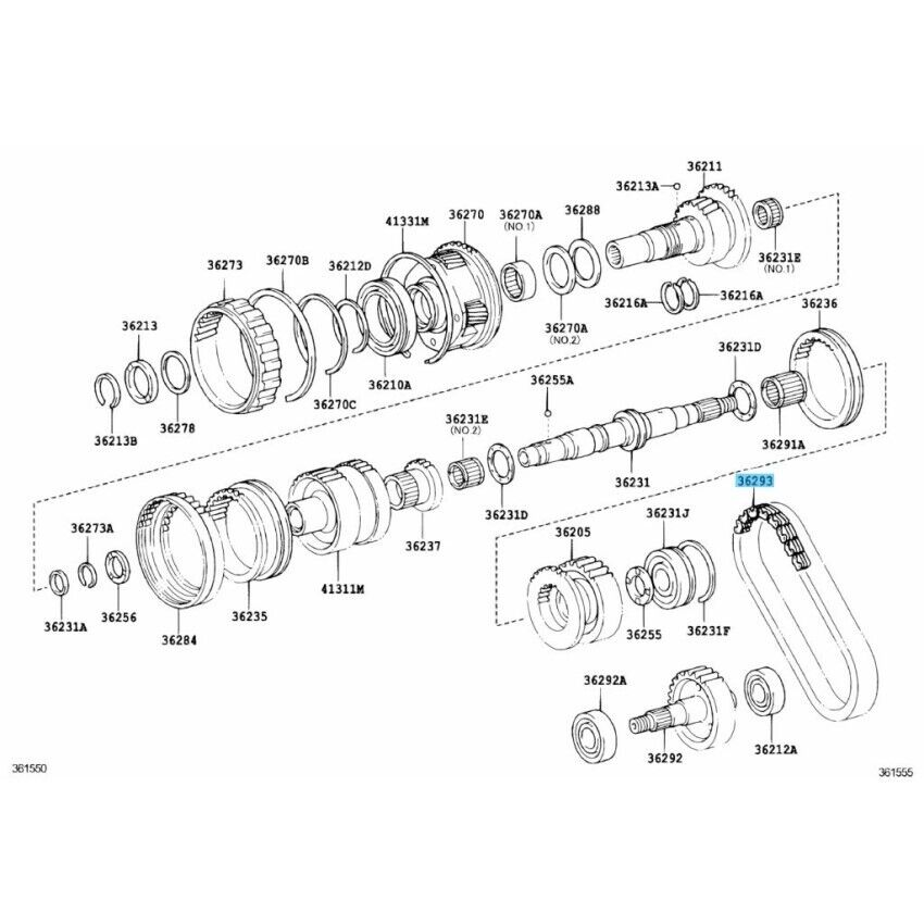 TOYOTA LAND CRUISER HILUX PRADO Genuine Chain Transfer Front Drive 36293-35040