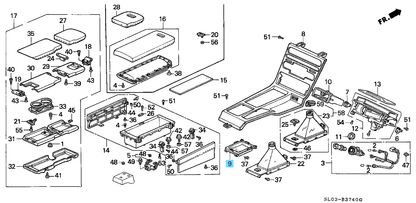 HONDA ACURA NSX NA# 91-05 Genuine Switchless Tray Panel NH1L 77298-SL0-A00ZA OEM