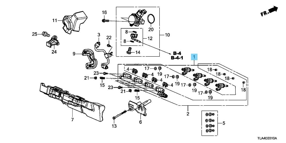 HONDA CR-V RA RW 2017-2021 Genuine Fuel Injector Set 16010-5PA-305 OEM