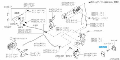NISSAN GT-R R35 2009-2023 Genuine Door Striker Cover 80572-AA300 x2 Set OEM