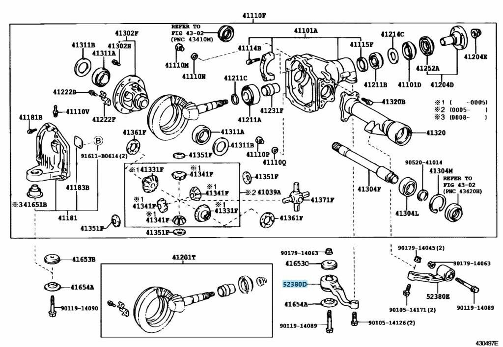 TOYOTA LAND CRUISER LX470 UZJ100 Genuine Front Housing Differential Support OEM