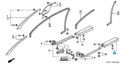 ACURA NSX NA# 90-05 Genuine Left Side Black Garnish 84251-SL0-A01ZA OEM LHD