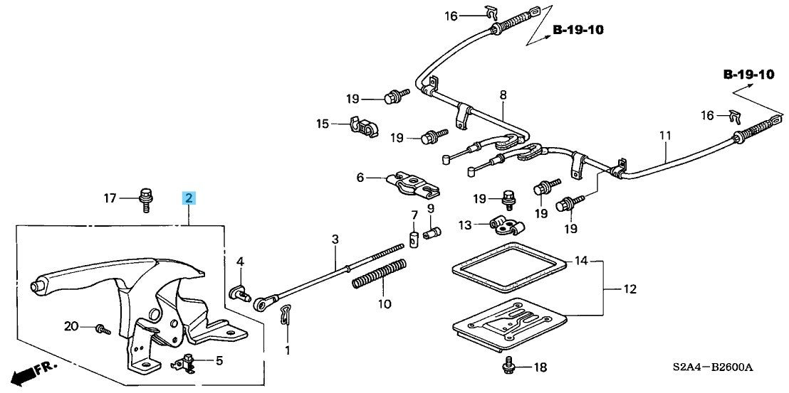HONDA S2000 AP1 '00-02 Genuine Parking Brake Lever(*NH167L*) 47105-S2A-A02ZA LHD