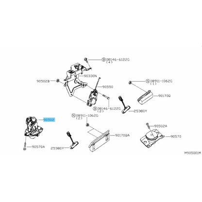 NISSAN PATHFINDER QUEST Genuine Lock Assy Tailgate Back Door 90502-CY00A OEM