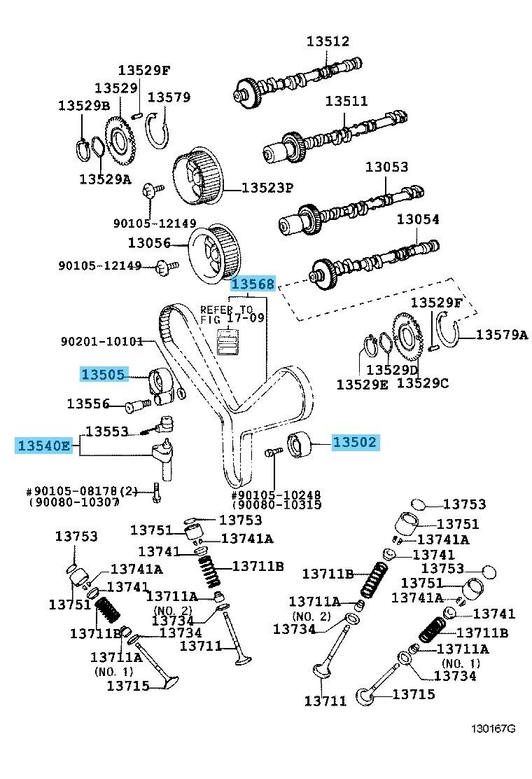 TOYOTA SEQUOIA 05-07 UCK45L Genuine Timing Belt & Water Pump Set OEM